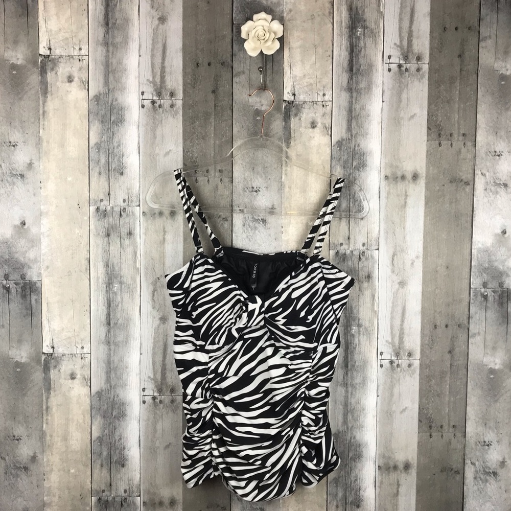 Torrid Zebra Print Tankini Top Size 3-22/24 NWT - Picture 2 of 8